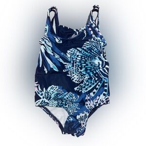 Carter's Blue Floral Kids Swim One Piece